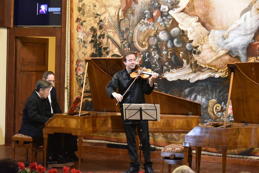 The Costa violin, belonged to Mozart, with Walter fortepiano